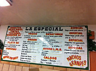 La Especial menu