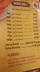 Wings Heaven menu