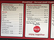 Snack Shack menu