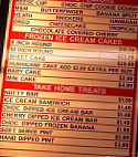 Shell's Ice Cream Grill menu