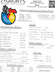 Zygmunt's Gourmet Fried Chicken menu