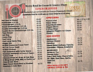 Rivers Bend Ice Cream Country Diner menu