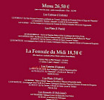 A Casaluna menu