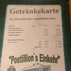 Postillions Einkehr menu