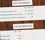 Les Marronniers menu