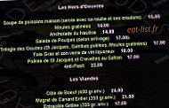 Le Nautica Les Goudes menu