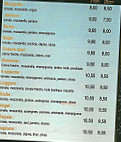 L'escale à Pizza menu