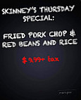 Skinny's menu