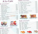 Yooki Sushi menu