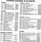 Amitié menu