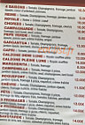 La Main a la Pate menu