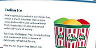 Rita's Italian Ice menu