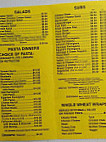 La Piazza Pizza menu