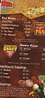 Papa Johns Pizza menu