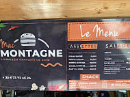 Mac Montagne menu