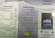 Nancy’s Tearooms menu