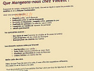 Au Bon Vivre menu