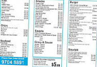 Flakey Jakes Casey Central menu