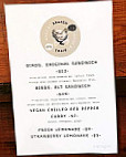 Brazen Open Kitchen menu