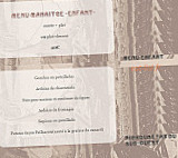 Au Peilharote menu