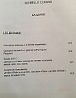 Ma Belle Cuisine menu