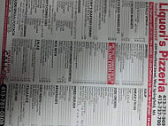 Liquori's Pizza menu