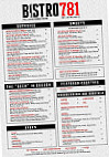 Bistro781 menu