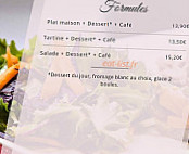 Le Salon D'eugenie menu