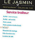 Restaurant Le Jasmin Beziers menu