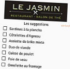 Restaurant Le Jasmin Beziers menu