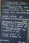 Welcome Cafe menu