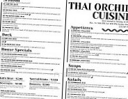 Thai Orchid Cuisine menu