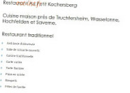 Au Petit Kochersberg menu