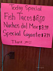 Tres Hermanos Nunez menu