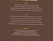 L'atelier De Ben menu