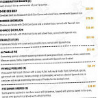 Montezuma's Mexican Restaurant Bar Parkdale, Vic menu