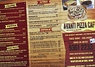 Avanti Pizza Cafe menu