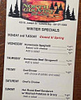 North Country Grill Pub menu