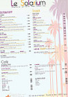 Le Solarium menu