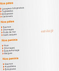 Pizza Pronto menu