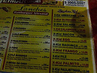 Neimar Lanches menu