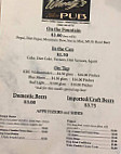 Wheaty’s Pub menu