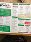 Beagio's menu