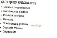 Le Petrin menu