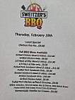 Sweitzer's Bbq menu