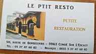 Le P'tit Resto menu