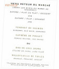 Restaurant du Pont menu