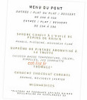 Restaurant du Pont menu