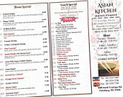 Asian Kitchen menu