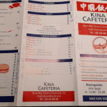 Kina Cafeteria Menu
